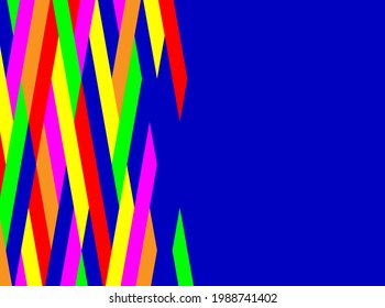 Colorful Gay Pride Rainbow Border On Royal Blue Background