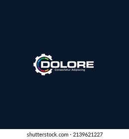 Colorful Gear logo or combination mark design