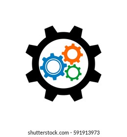 Colorful Gear vector Logo Template Illustration Design, Vector EPS 10.