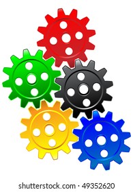 colorful gears