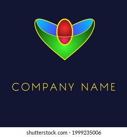 Colorful gem logo design perfect for fashion, and business