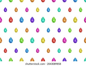 Colorful gems background. Diamonds vector illustration. Colorful jewelry crystals.
