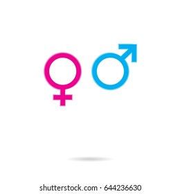 colorful gender vector flat icon