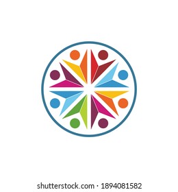 Colorido logotipo vectorial genérico, aislado en un fondo blanco.