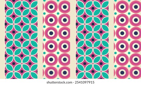 Colorful Geo Ethnic Seamless Repeat Patterns by Patter nova
