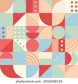 Colorful geography poster, card, modern artwork design with geometric shapes. geometric graphics abstract background