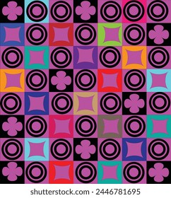 Bunte Geomatrie Vektorgrafik Muster Design