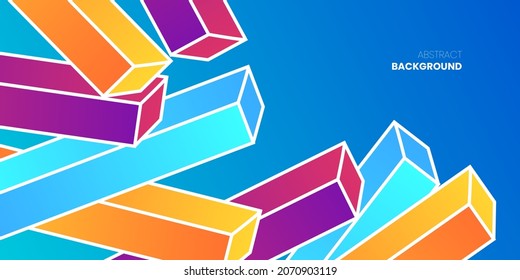 Diseño de fondo geométrico en 3D y resumen