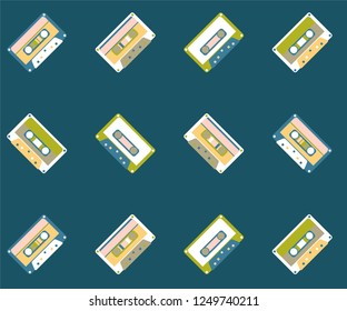 Colorful geometric 80's background