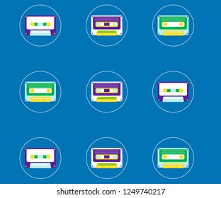 Colorful geometric 80's background