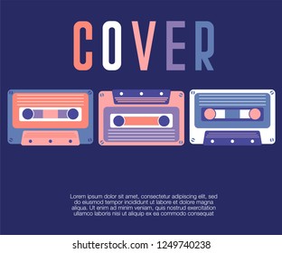 Colorful geometric 80's background