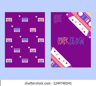 Colorful geometric 80's background