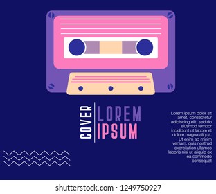 Colorful geometric 80's background