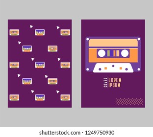Colorful geometric 80's background