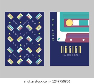 Colorful geometric 80's background