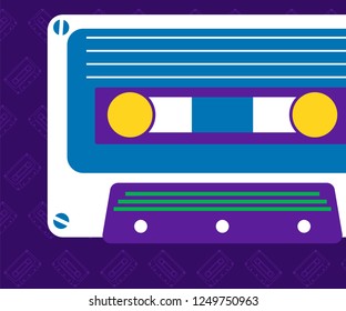 Colorful geometric 80's background
