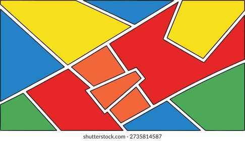 Colorful Geometric Abstract Background with Bold Shapes