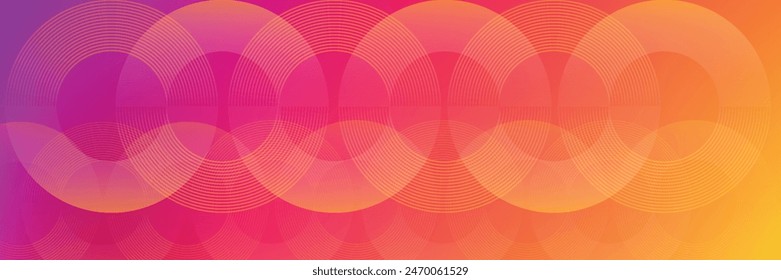 Bunte geometrische abstrakte Hintergrund. Kreis-Form und Linien-Grafikdesign. Geometrisches Muster. Modern. Geeignet für Broschüren, Präsentationen, Bildschirmhintergründe, Plakate, Banner, Umschläge, Flyer, eps10.