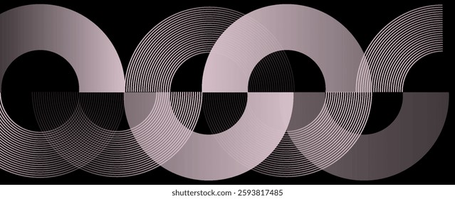 Colorful geometric abstract background. Circle shape and lines graphic design. Geometric pattern. Modern elements. Suit for brochure, presentation, wallpaper, poster, banner, cover, flyer, website 