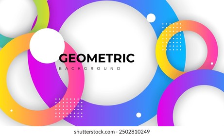colorful geometric abstract background with circles