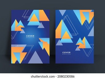 Colorful geometric abstract background for cover design template