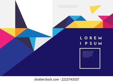 Colorful geometric abstract background design. Tringle geometric texture background Can be adapt to Brochure, Annual Report, Magazine, Poster, Corporate Presentation, Portfolio, Flyer, Banner, Web.
