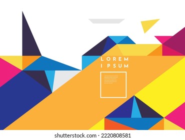 Colorful geometric abstract background design. Tringle geometric texture background Can be adapt to Brochure, Annual Report, Magazine, Poster, Corporate Presentation, Portfolio, Flyer, Banner, Web.
