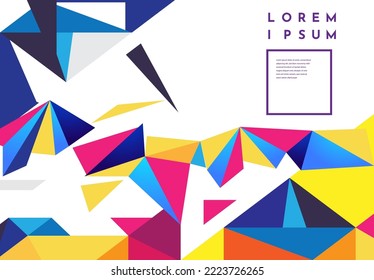 Colorful geometric abstract background design. Tringle geometric texture background Can be adapt to Brochure, Annual Report, Magazine, Poster, Corporate Presentation, Portfolio, Flyer, Banner, Web.
