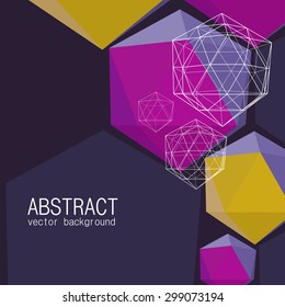 Colorful geometric abstract background with dimensional shapes