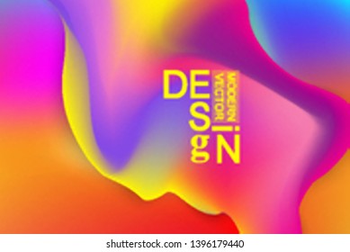 Colorful geometric abstract background fluid liquid wavy gradient flowing dynamic shapes. Modern trendy background for your presentation banner design vector template