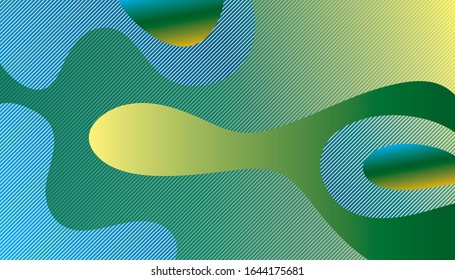 Fondo abstracto geométrico colorido. Composición de formas fluidas. Colores de contraste. Olas y gotas.