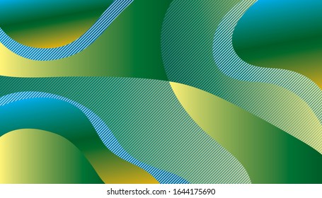 Fondo abstracto geométrico colorido. Composición de formas fluidas. Colores de contraste. Olas y gotas.