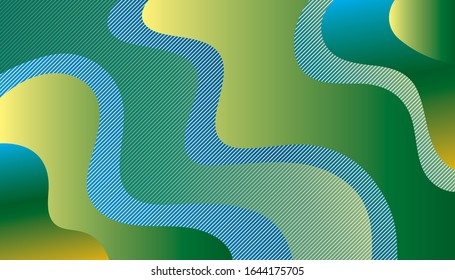 Colorful geometric abstract background. Fluid shapes composition. Contrast colors. Waves and drops.