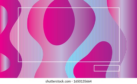 Colorful geometric abstract background. Fluid shapes composition. Contrast colors. Waves and drops.