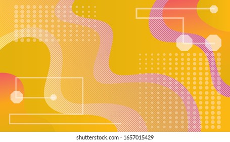 Colorful geometric abstract background. Fluid shapes composition. Contrast colors. Waves and drops.