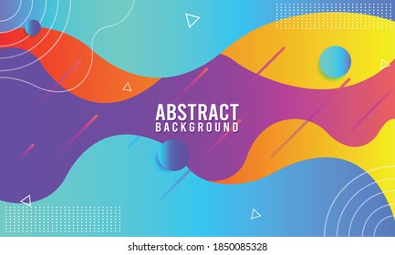 Colorful geometric abstract background. Fluid shapes composition. Eps10 vector.
