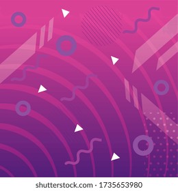 colorful geometric abstract background with lines pink color vector illustration design