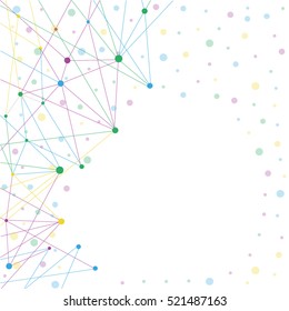 Colorful geometric abstract background of lines and dots for your design.
