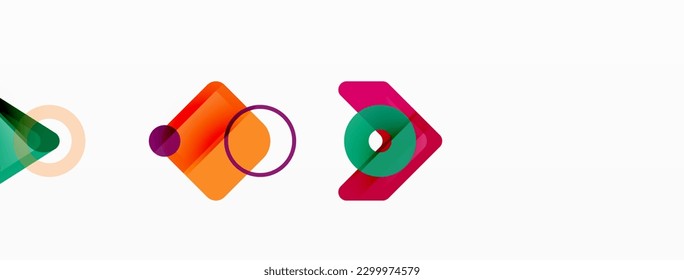 Colorful geometric abstract background. Minimal triangle and square shapes composition