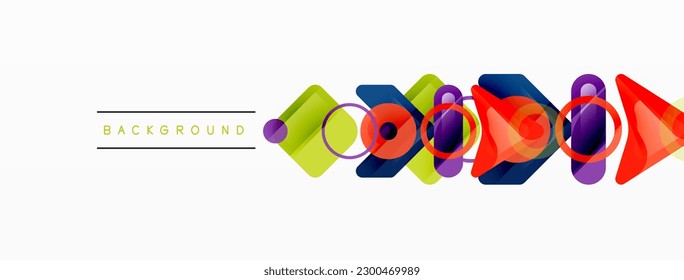 Colorful geometric abstract background. Minimal triangle and square shapes composition