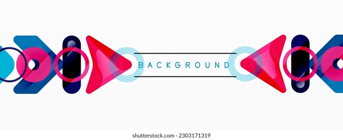 Colorful geometric abstract background. Minimal triangle and square shapes composition