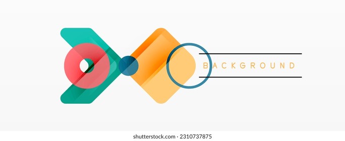 Colorful geometric abstract background. Minimal triangle and square shapes composition