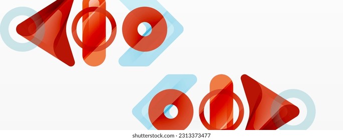 Colorful geometric abstract background. Minimal triangle and square shapes composition