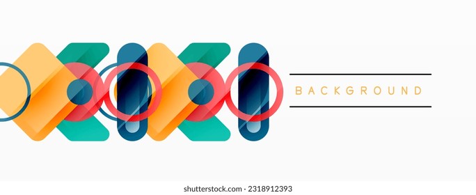 Colorful geometric abstract background. Minimal triangle and square shapes composition