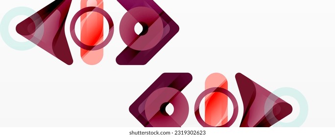 Colorful geometric abstract background. Minimal triangle and square shapes composition