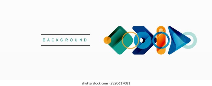 Colorful geometric abstract background. Minimal triangle and square shapes composition