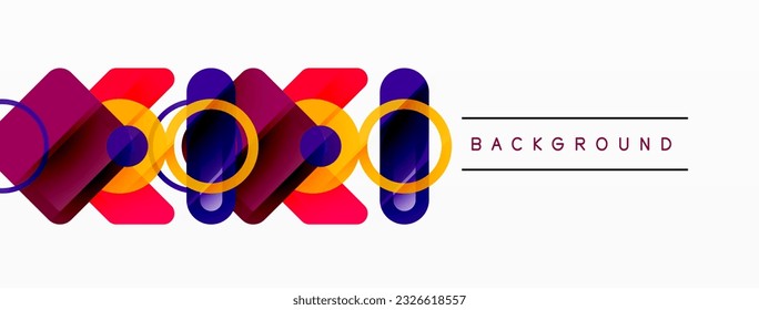 Colorful geometric abstract background. Minimal triangle and square shapes composition
