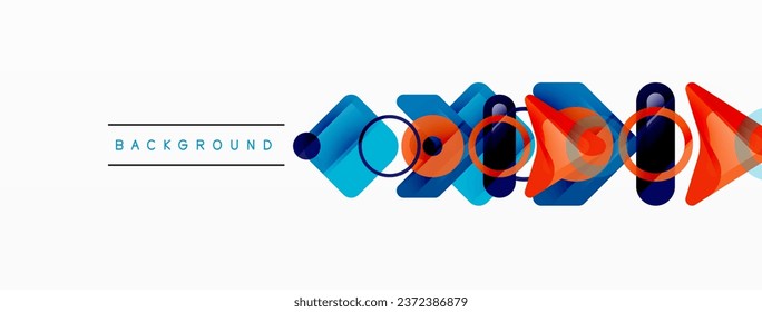 Colorful geometric abstract background. Minimal triangle and square shapes composition