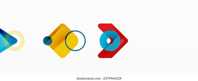 Colorful geometric abstract background. Minimal triangle and square shapes composition