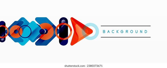 Colorful geometric abstract background. Minimal triangle and square shapes composition